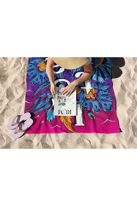 Mijölnir Toalla de Playa 90, Multicolor, Microfilamento, 70% Poliéster / 30% Poliamida, 90 x 150 cm